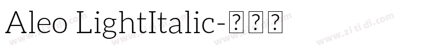 Aleo LightItalic字体转换